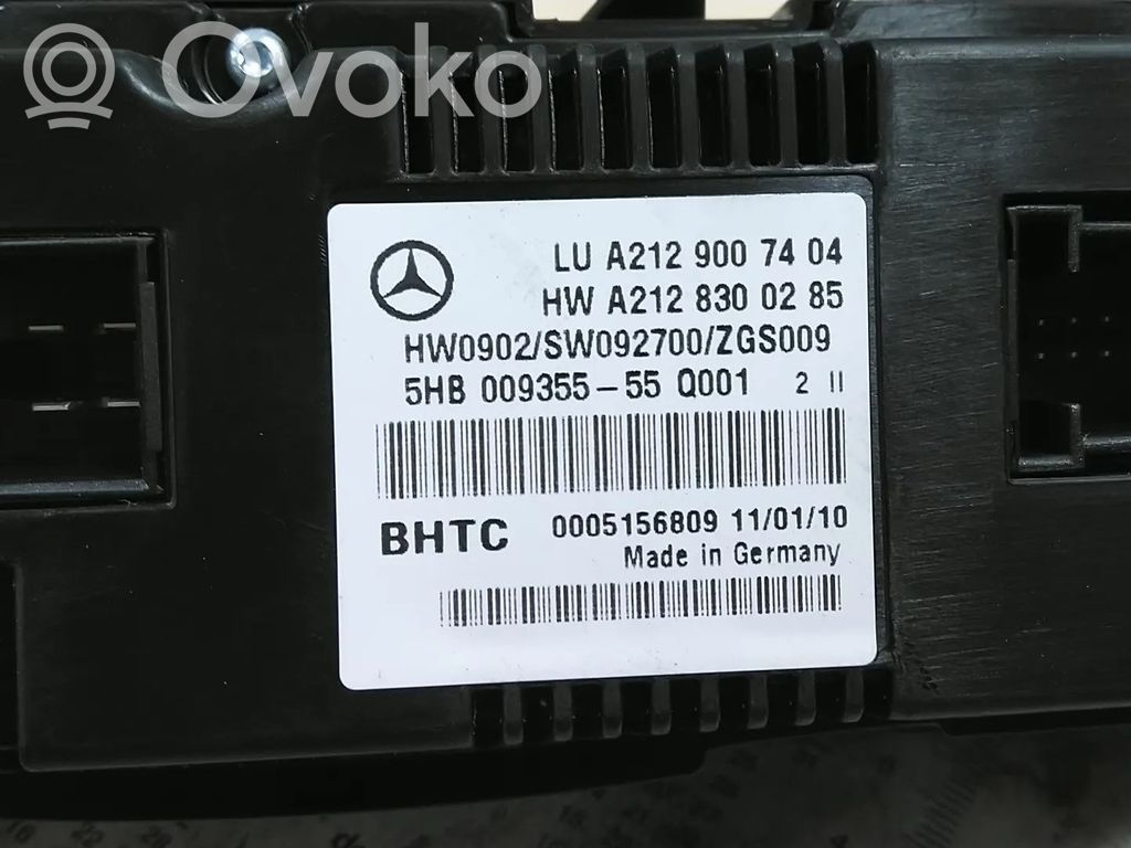 Mercedes-Benz E W212 Centralina del climatizzatore