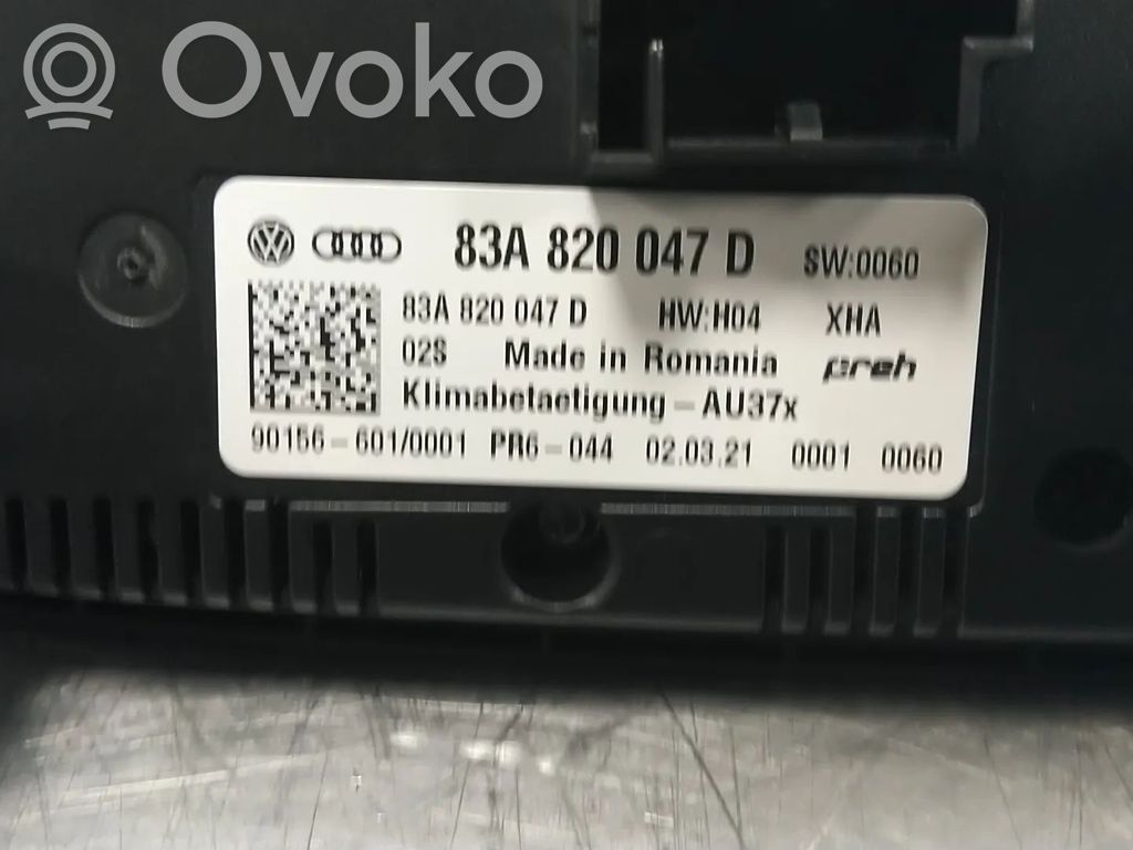 Climate control unit   83A820047D,83A820047,83A820047B