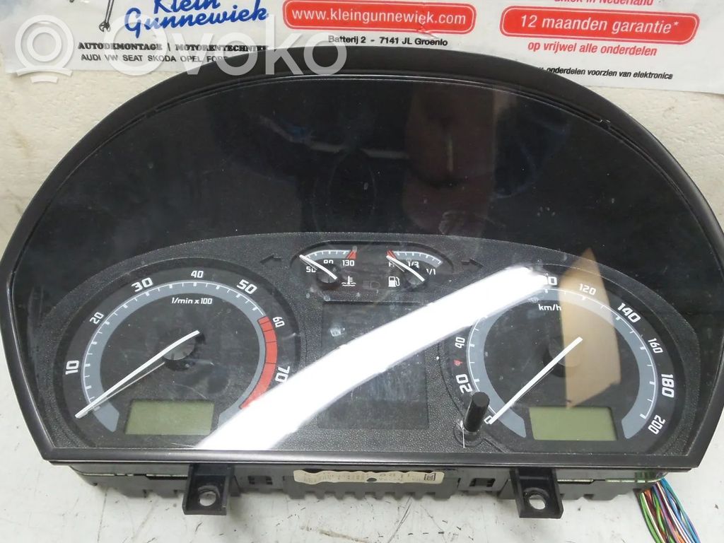 Skoda Fabia Mk1 (6Y) Tachimetro (quadro strumenti)