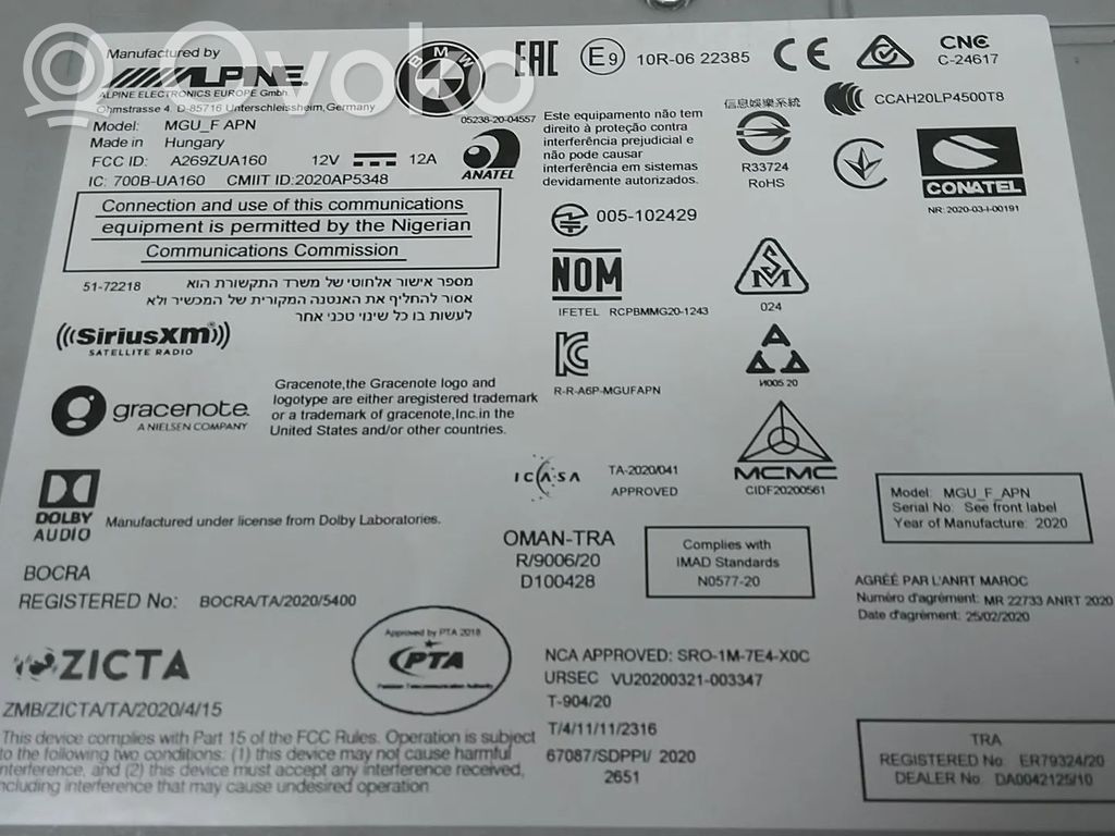 BMW 2 F22 F23 Panel radia 