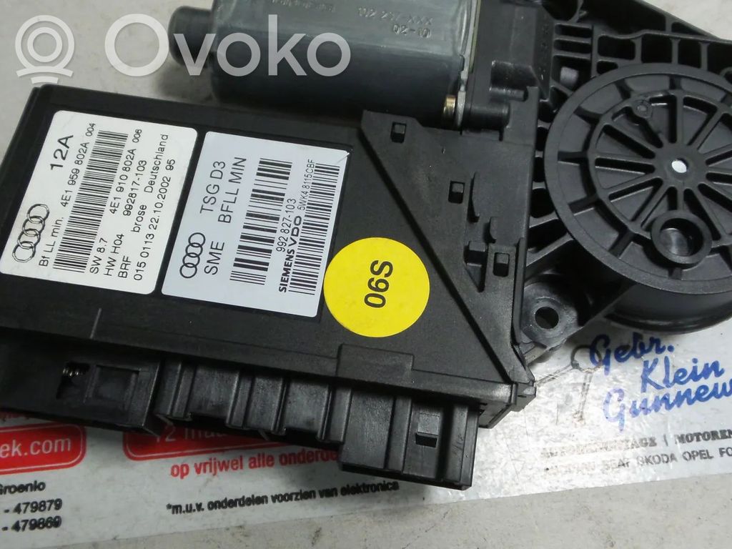Audi A8 S8 D3 4E Etuoven ikkunan nostomoottori 