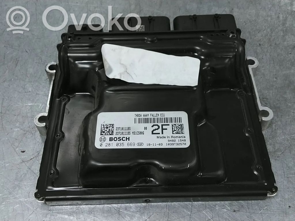 Engine control unit/module   237101118S,0281035669,237104328S
