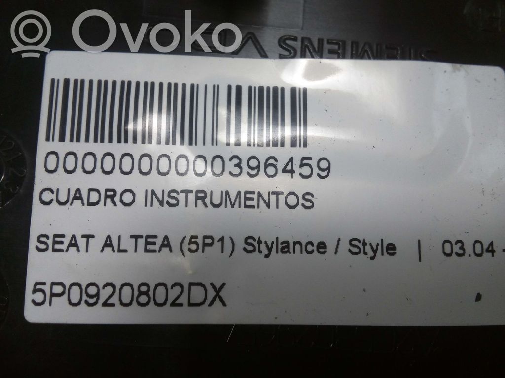 Seat Altea Nopeusmittari (mittaristo) 