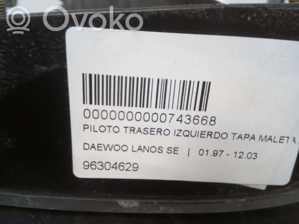 Daewoo Lanos Takaluukun takavalot 