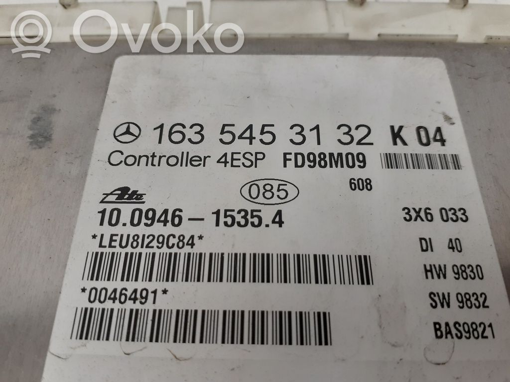 Mercedes-Benz ML W163 Sterownik / moduł ABS 