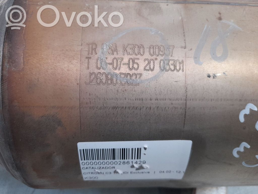 Citroen C3 Catalyst/FAP/DPF particulate filter 