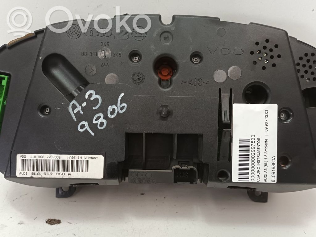 Vitezometru (grup de instrumente)   8L0919860A