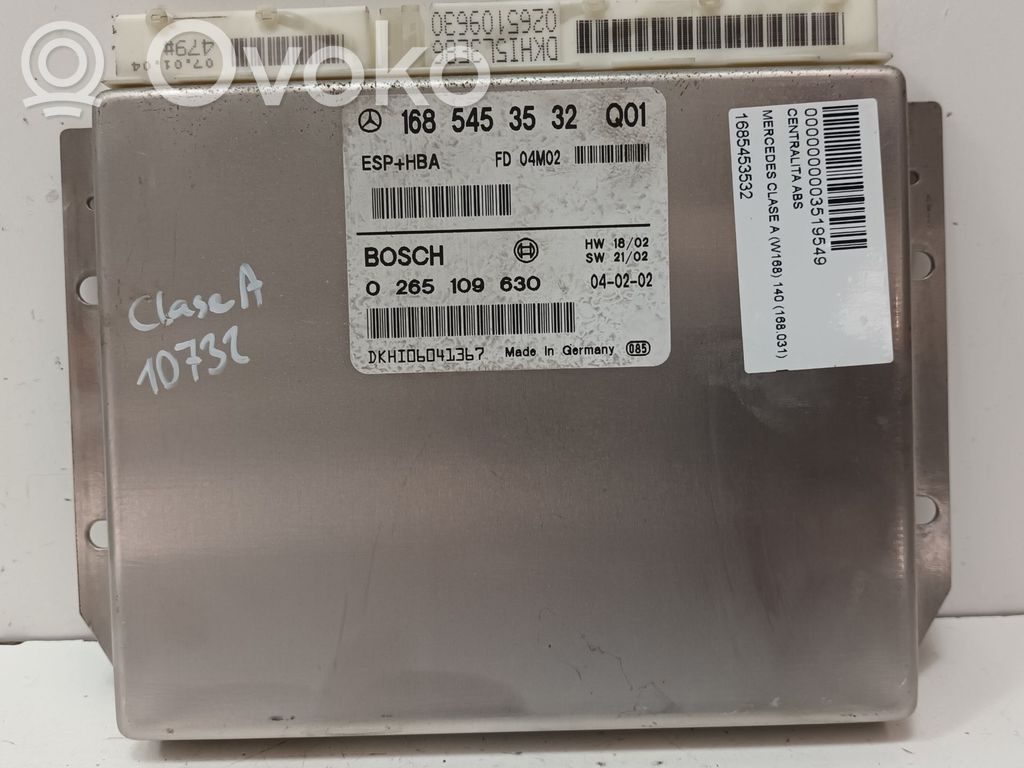 Mercedes-Benz A W168 Unitate/modul control ABS 
