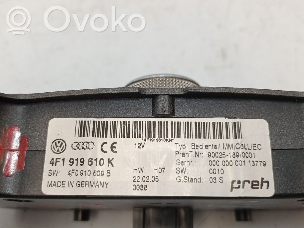 Interruptor de control multifunción   4F1919610K