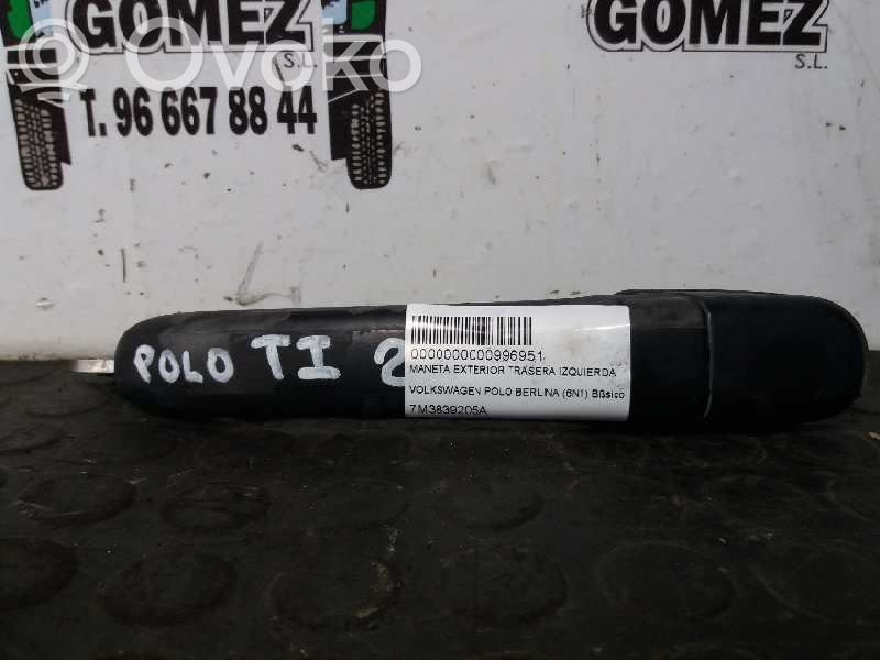 Volkswagen Polo III 6N 6N2 6NF Manecilla externa puerta trasera