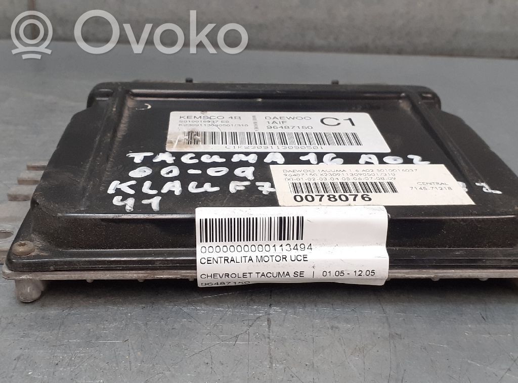 Unidad de control/módulo del motor   96487150