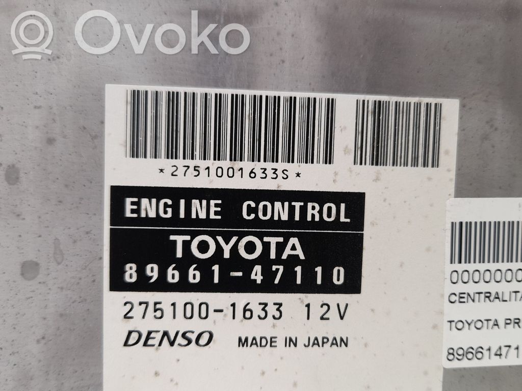 Toyota Prius (NHW20) Centralina/modulo del motore