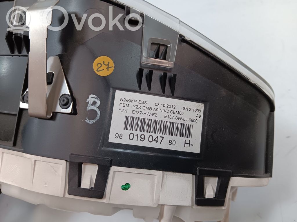 Peugeot 208 I Tachimetro (quadro strumenti)