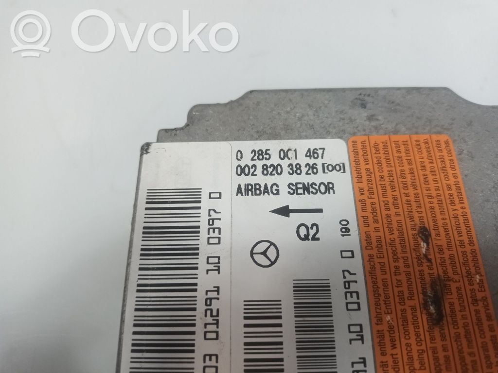 Centralina/modulo airbag   0285001467