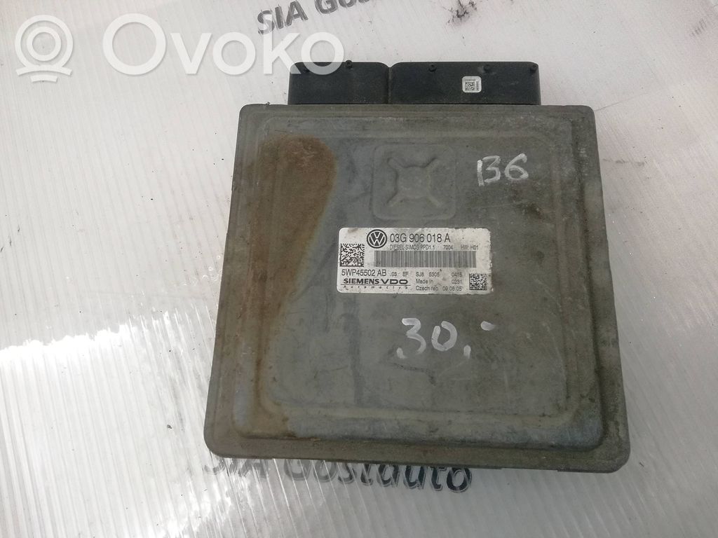 Engine control unit/module   03G906018A,5WP45502AB
