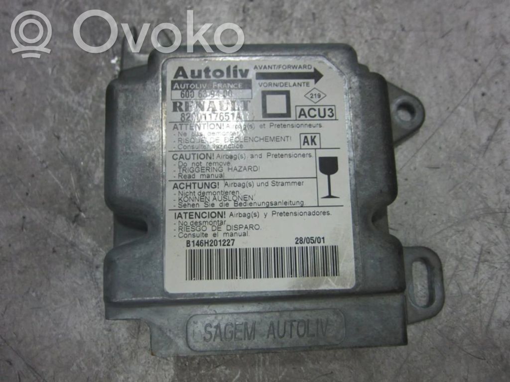Renault Megane II Module de contrôle airbag