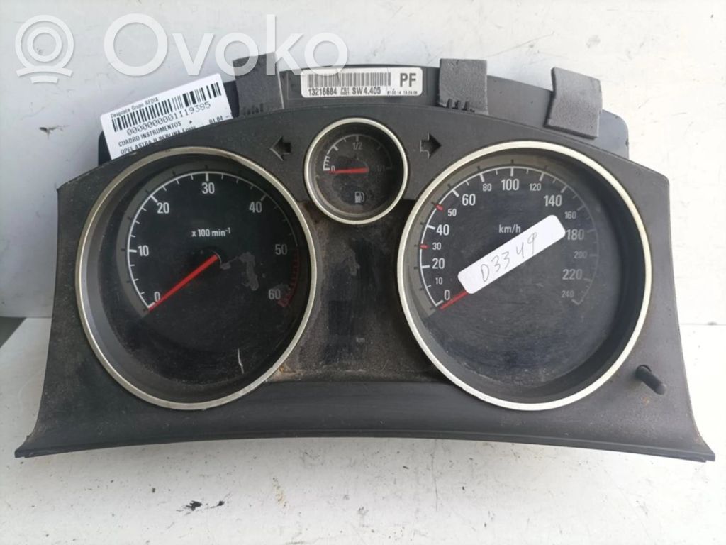 Opel Astra H Vitezometru (grup de instrumente) 