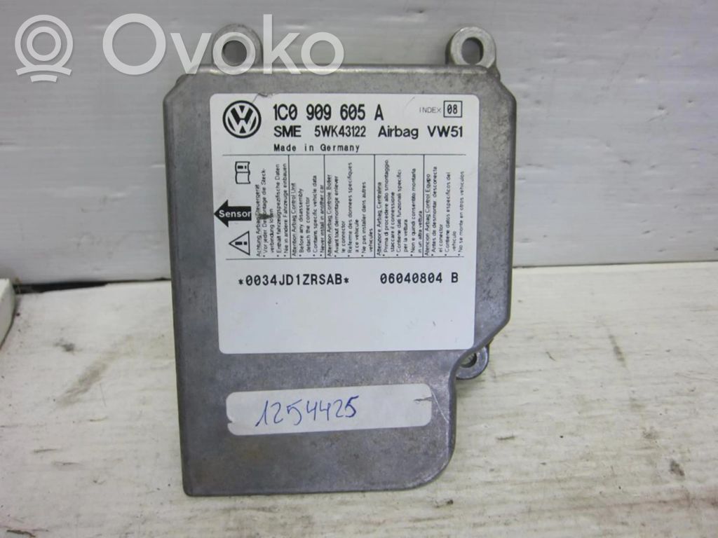 Unidad de control/módulo del Airbag   1C0909605A