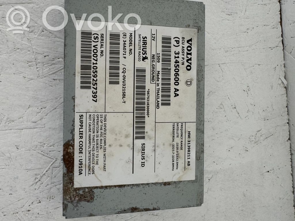 Other control units/modules   31450600AA