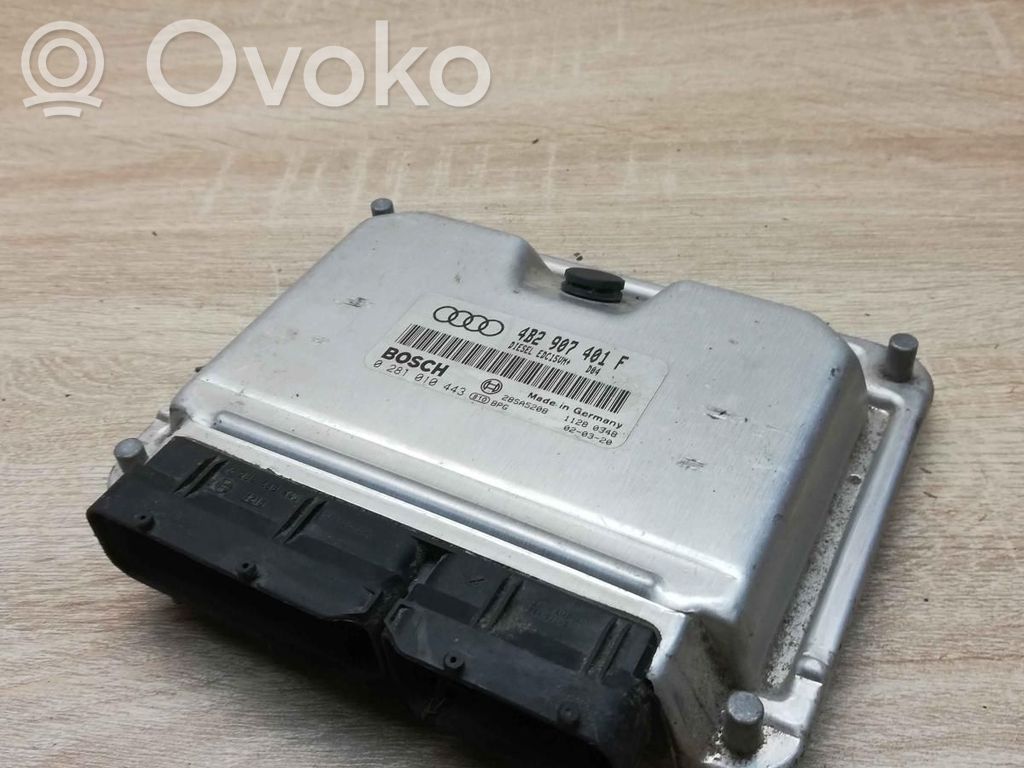 Engine control unit/module ECU   4B2907401F,0281010443