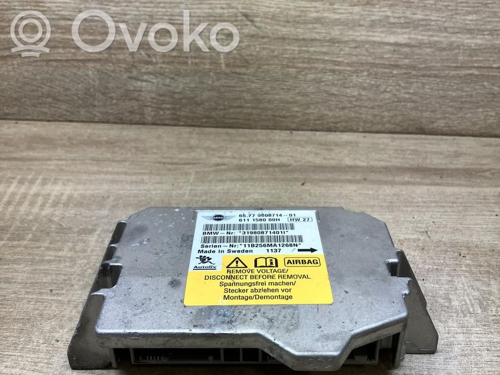 Mini One - Cooper Clubman R55 Module de contrôle airbag 