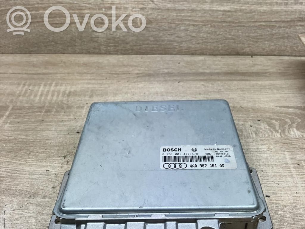 Engine control unit/module   4A0907401AD,0281001477
