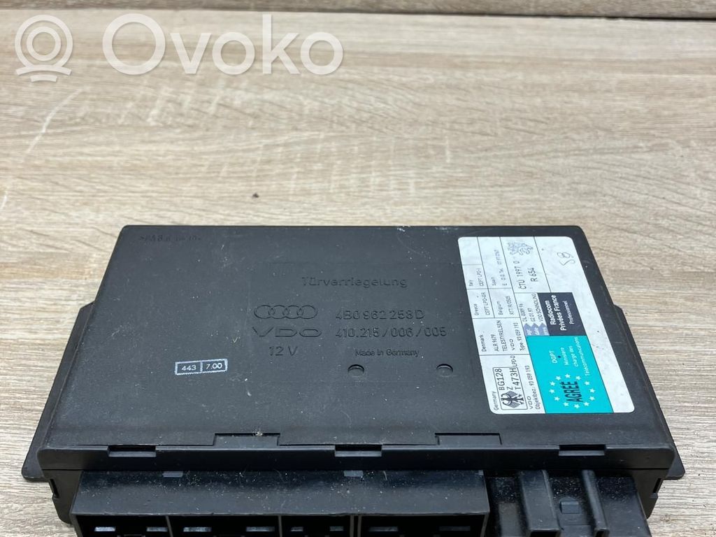 Audi A6 S6 C5 4B Comfort/convenience module 