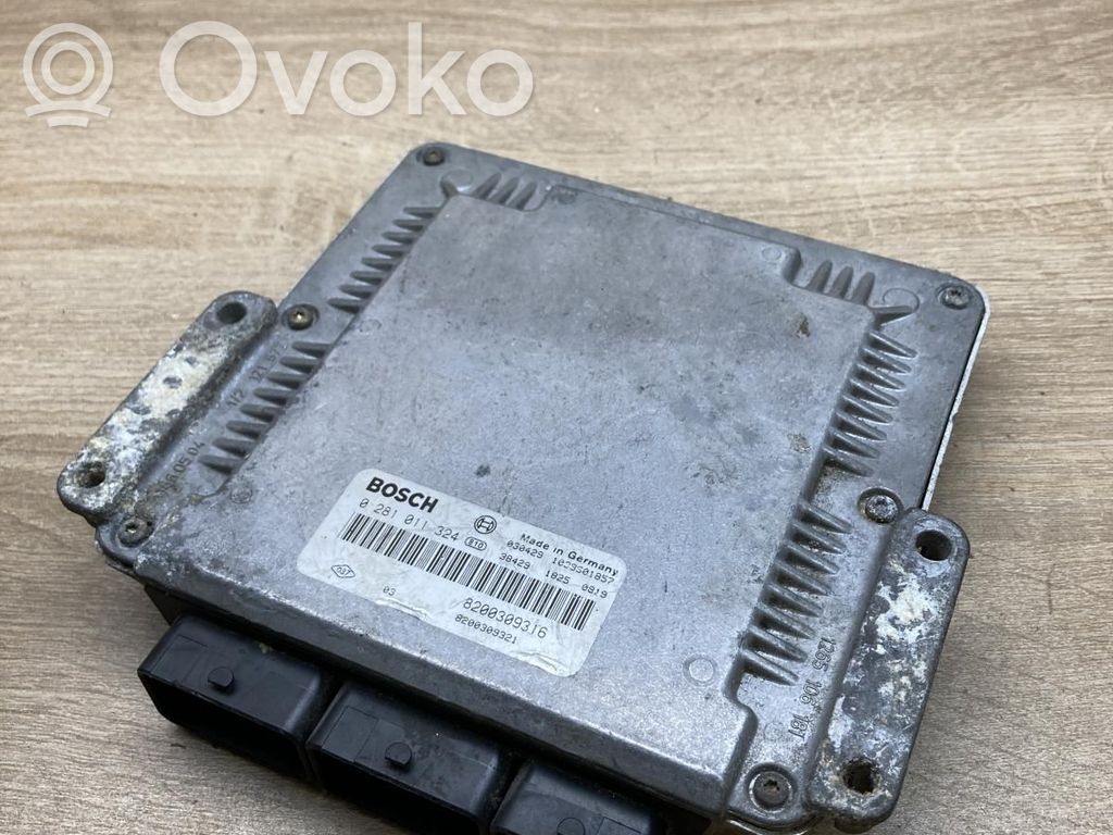Unité de commande, module ECU de moteur   8200309316,0281011324