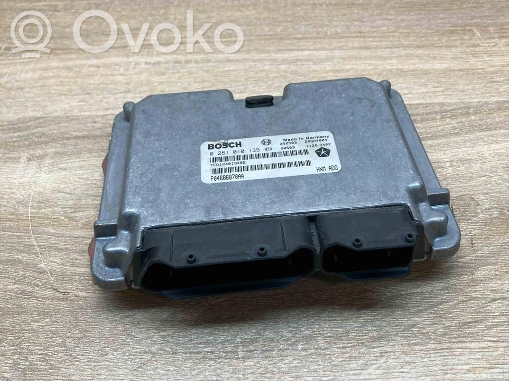 Engine control unit/module ECU   0281010139,P04686870AA