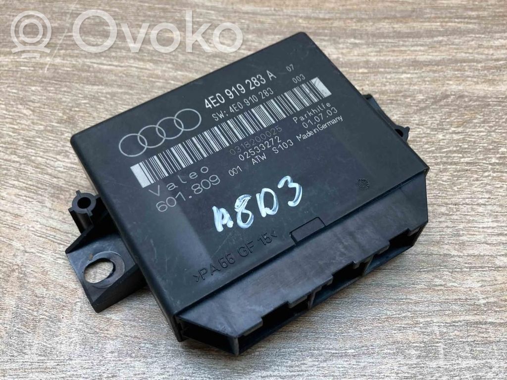 Audi A8 S8 D3 4E Unitate/modul de comandă parcare PDC 