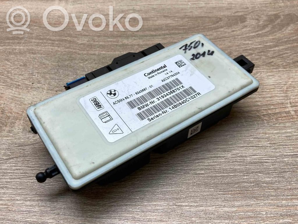 BMW 3 F30 F35 F31 Centralina/modulo airbag 