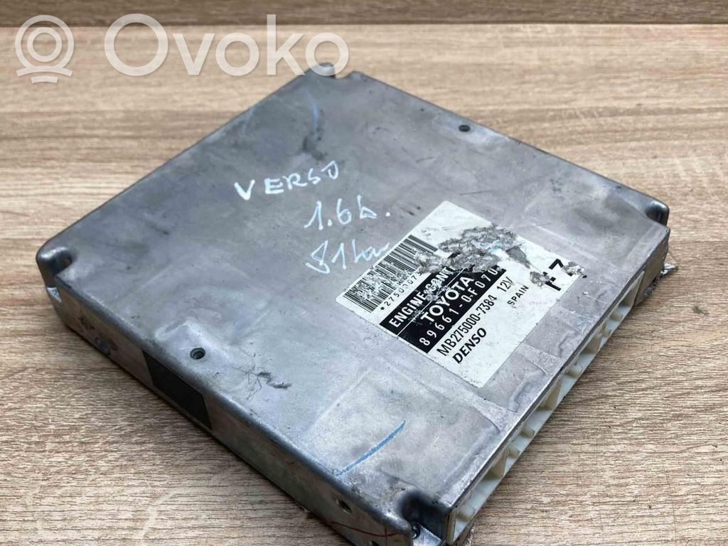 Toyota Corolla Verso E121 Unidad de control/módulo ECU del motor 