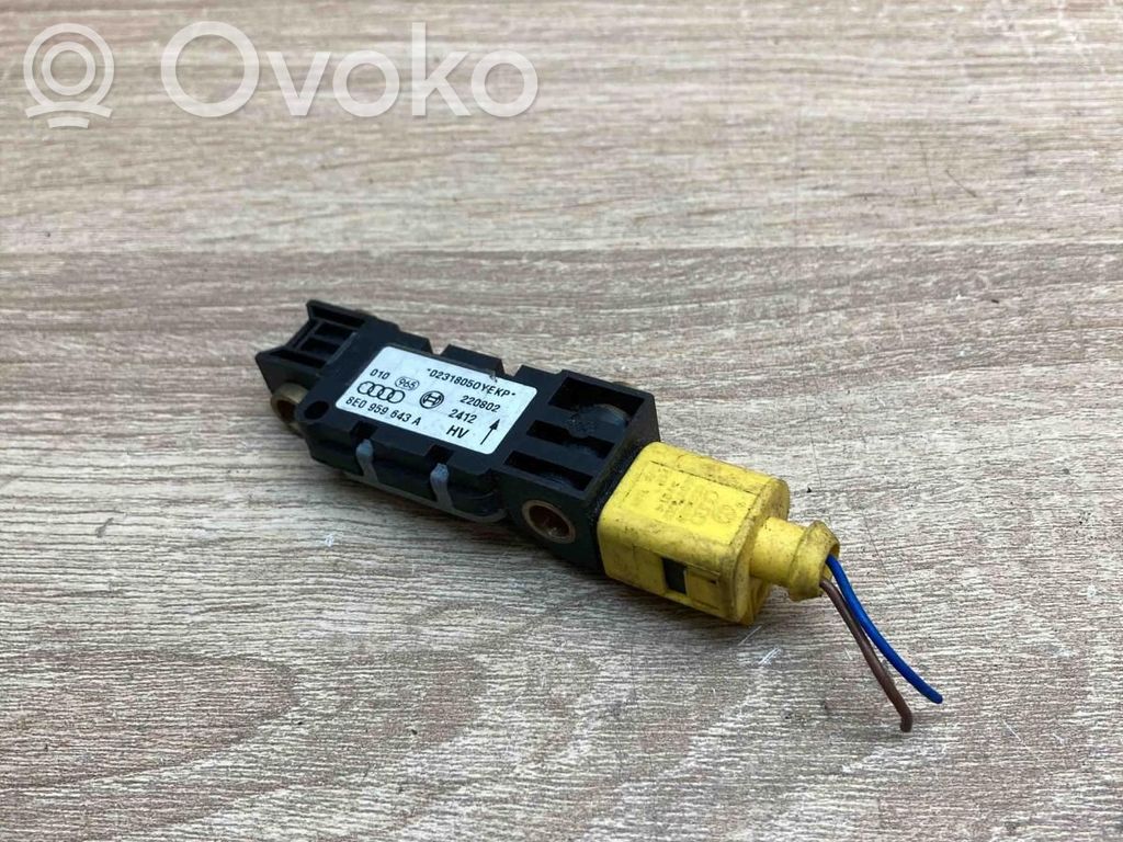 Sensor impacto/accidente para activar Airbag   8E0959643A,USED