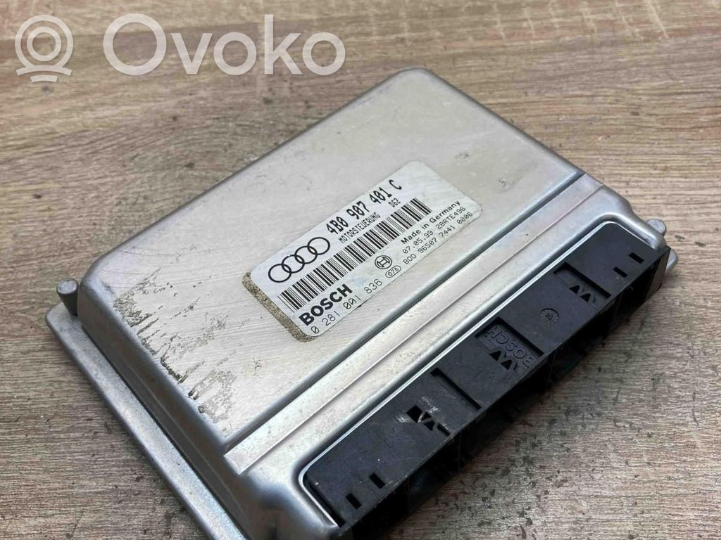 Engine control unit/module ECU   4B0907401C,0281001836