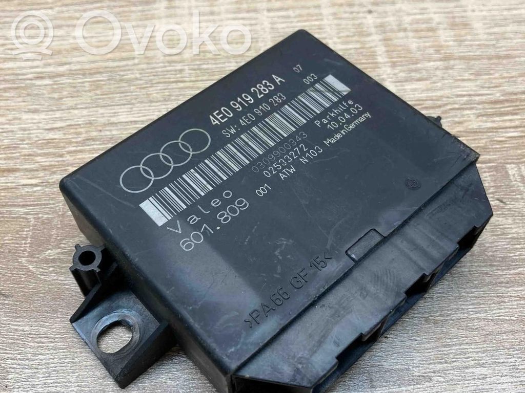 Audi A8 S8 D3 4E Unitate/modul de comandă parcare PDC 