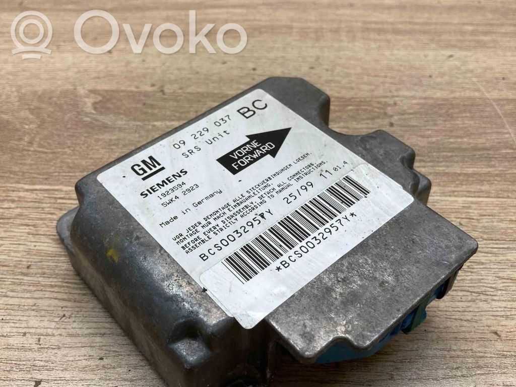 Centralina/modulo airbag   09229037,5WK42923,BC