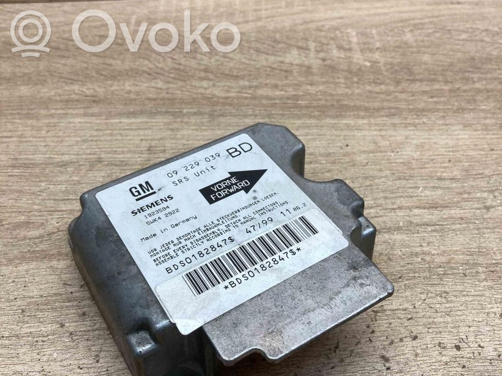 Opel Vectra B Centralina/modulo airbag 