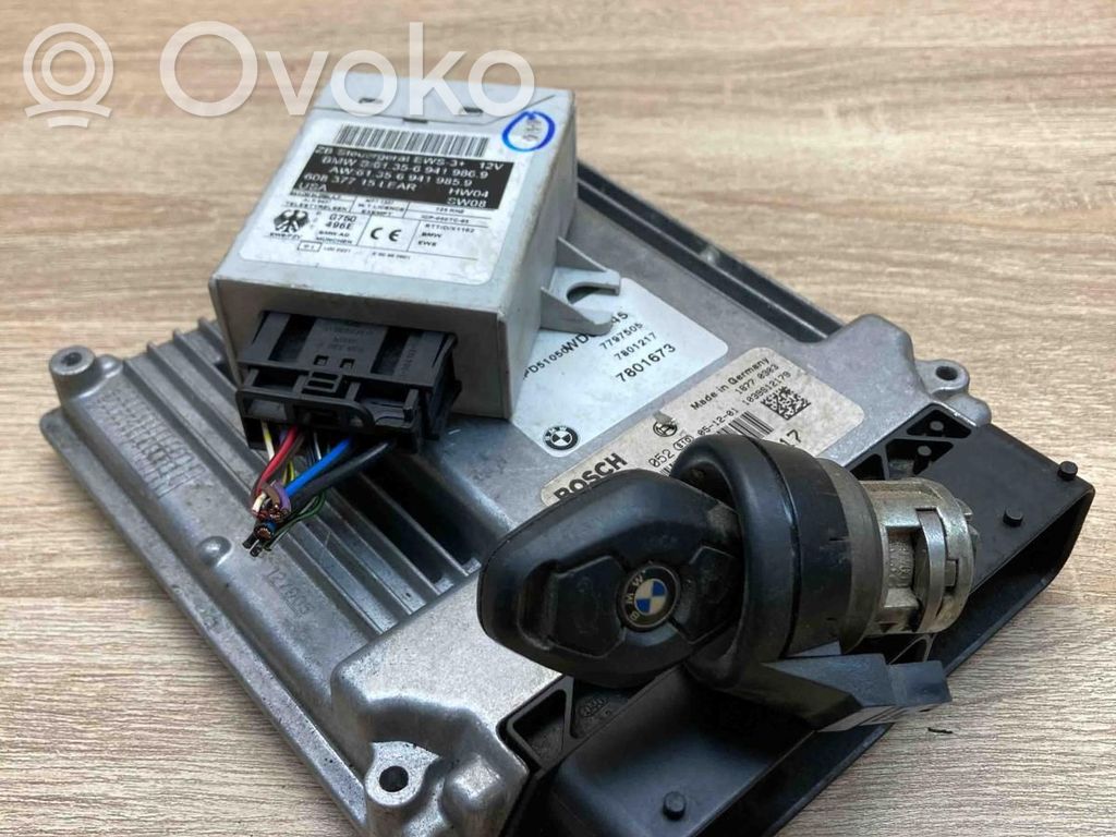BMW X3 E83 Juego de cerradura y set ECU del motor 