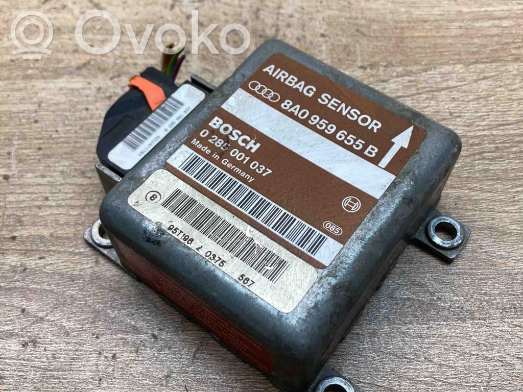 Unidad de control/módulo del Airbag   8A0959655B,0285001037