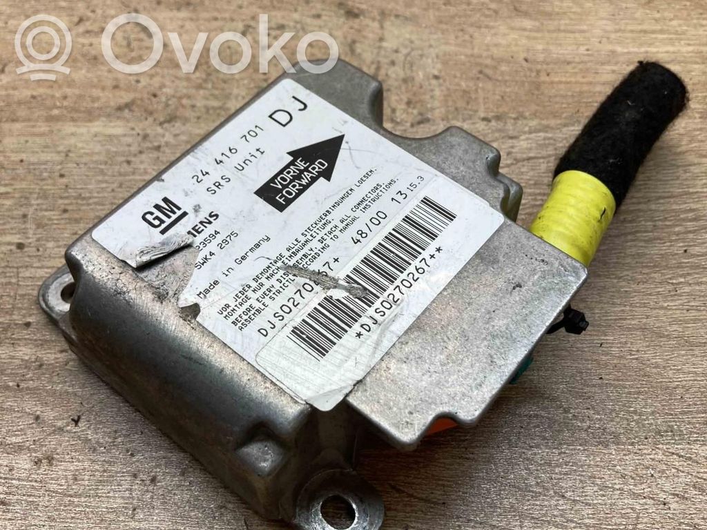 Opel Vectra B Unitate/modul de comandă airbaguri 