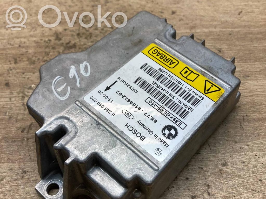 Unidad de control/módulo del Airbag   9184432,0285010070
