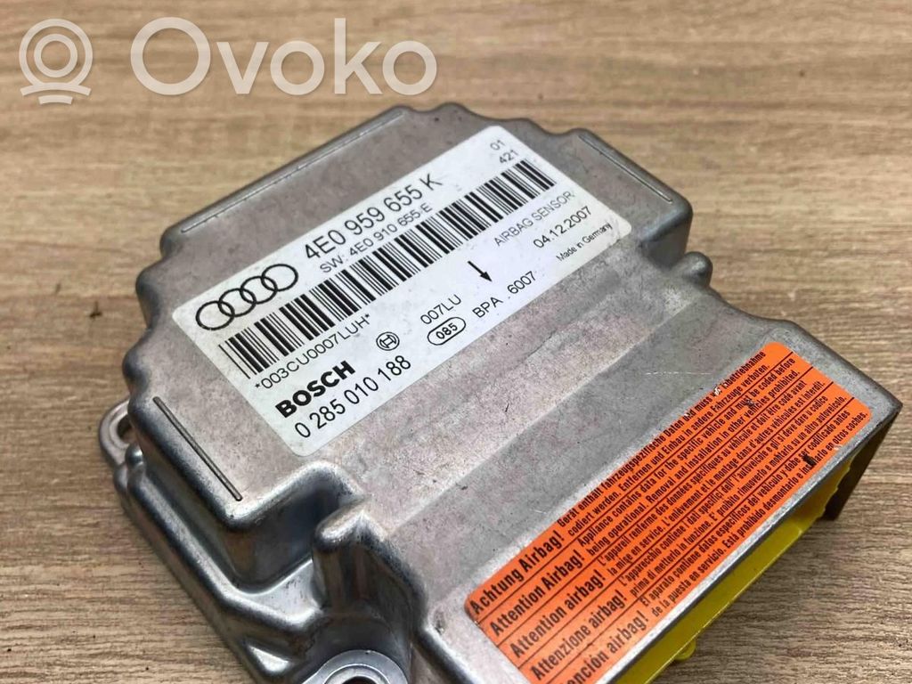 Audi A8 S8 D3 4E Unitate/modul de comandă airbaguri 