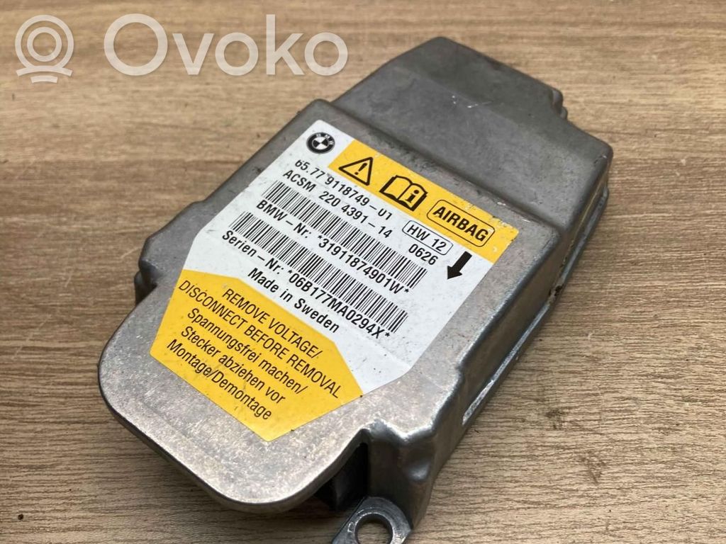 Module de contrôle airbag   9118749,2204391