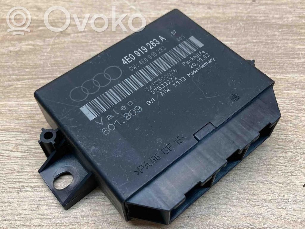Audi A8 S8 D3 4E Unitate/modul de comandă parcare PDC 