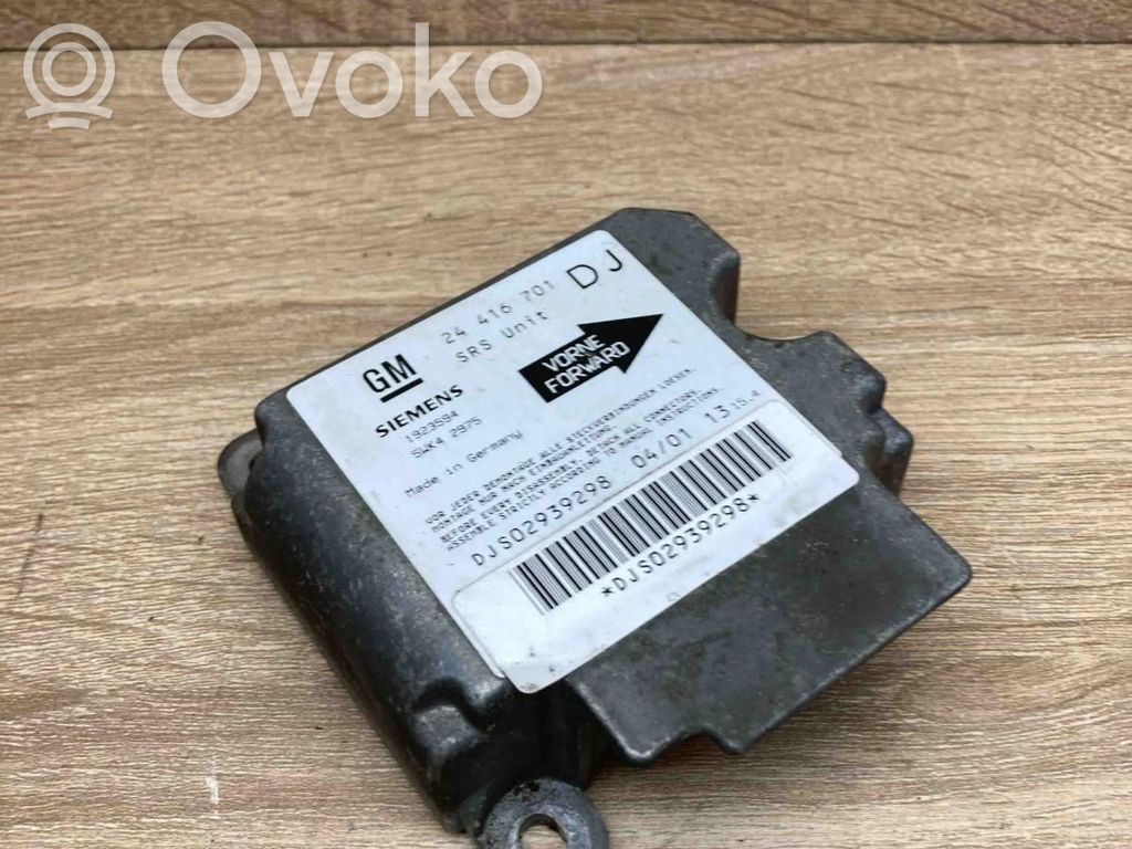 Opel Vectra B Unitate/modul de comandă airbaguri 