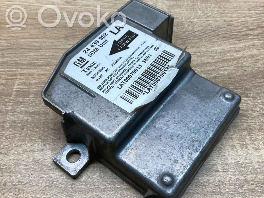 Opel Corsa C Unitate/modul de comandă airbaguri 