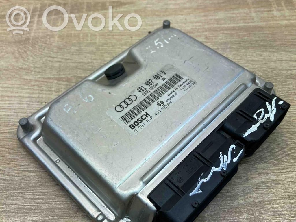 Engine control unit/module ECU   4B1907401D,0281010494,BPG