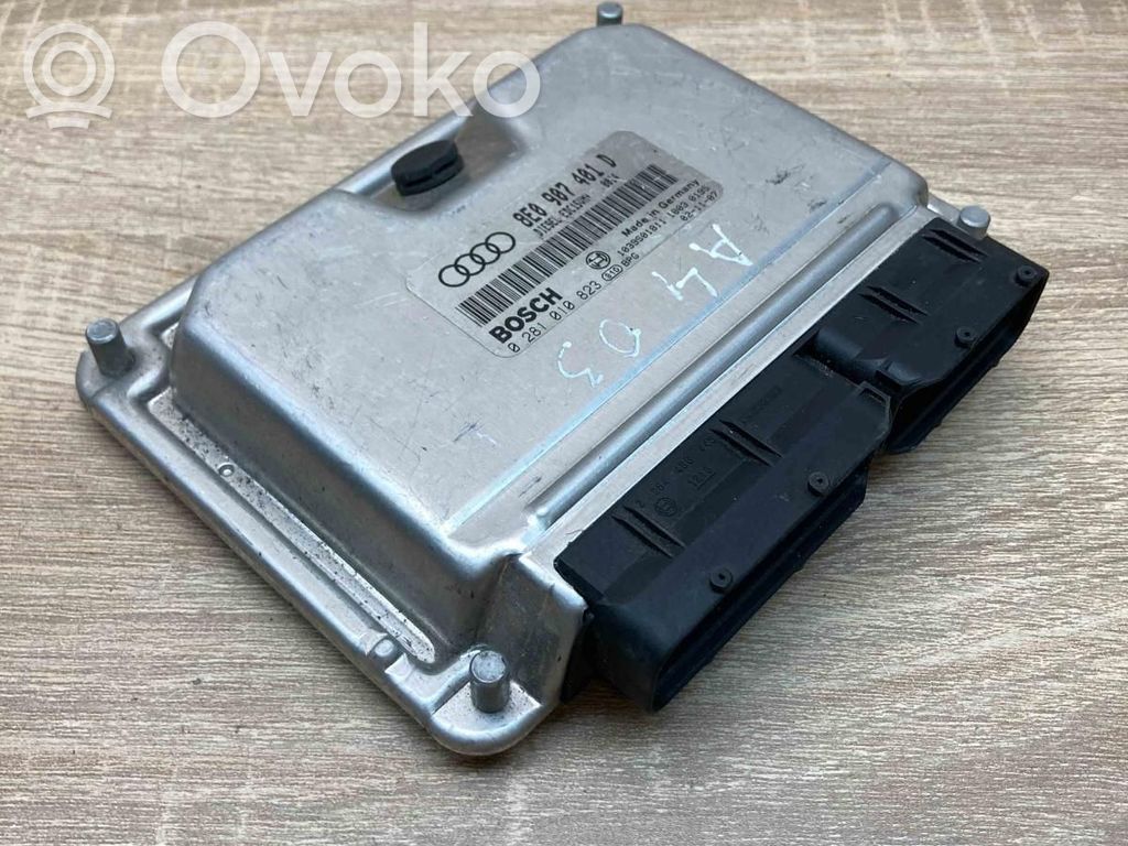 Komputer / Sterownik ECU silnika   8E0907401D,0281010823USED