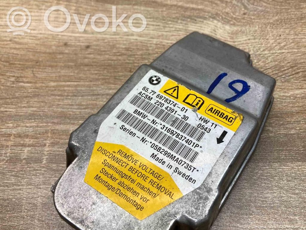 BMW 5 E60 E61 Centralina/modulo airbag 