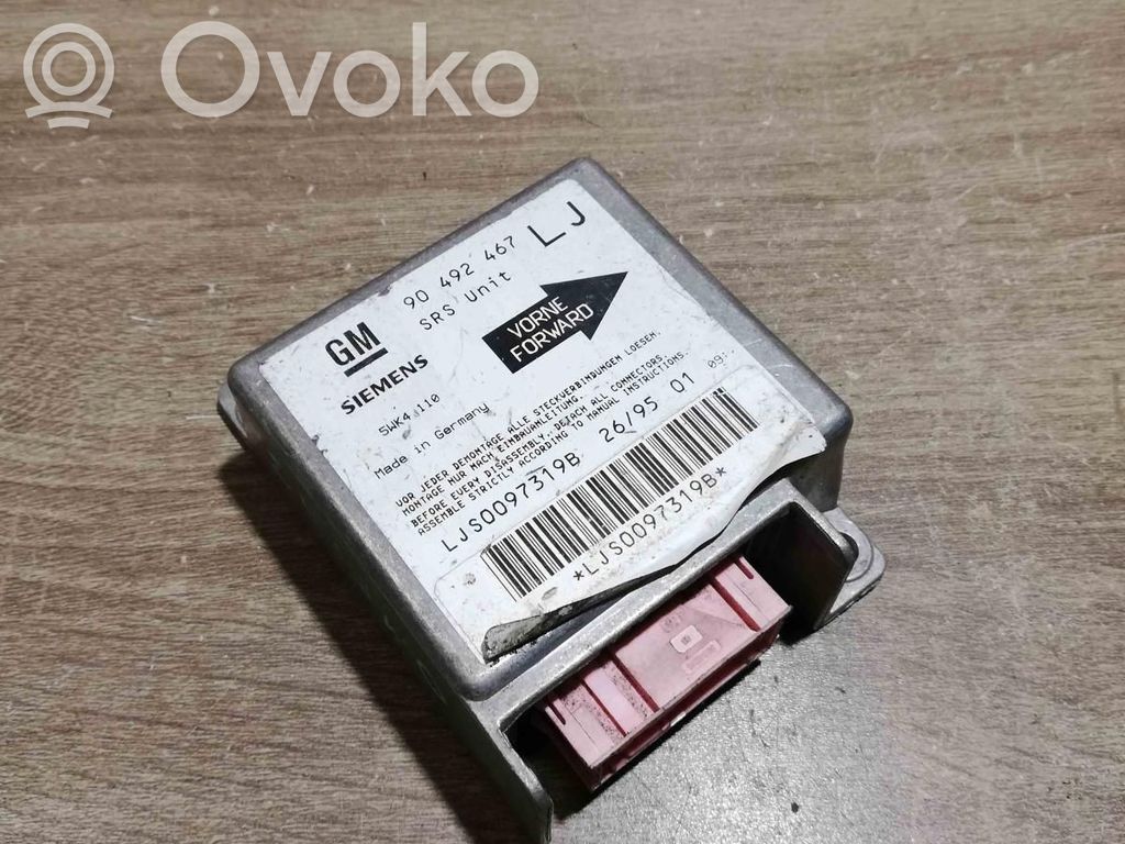 Opel Omega B1 Centralina/modulo airbag 